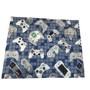 2‎ Nintendo Gaming Controllers Pillow Shams Blue size 30 X 23 Envelope Style